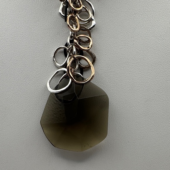 Elegant Silver and Gold Chain Necklace - Picture 2 of 5